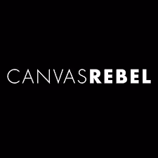 Canvas Rebel logo in white lettering on a black background